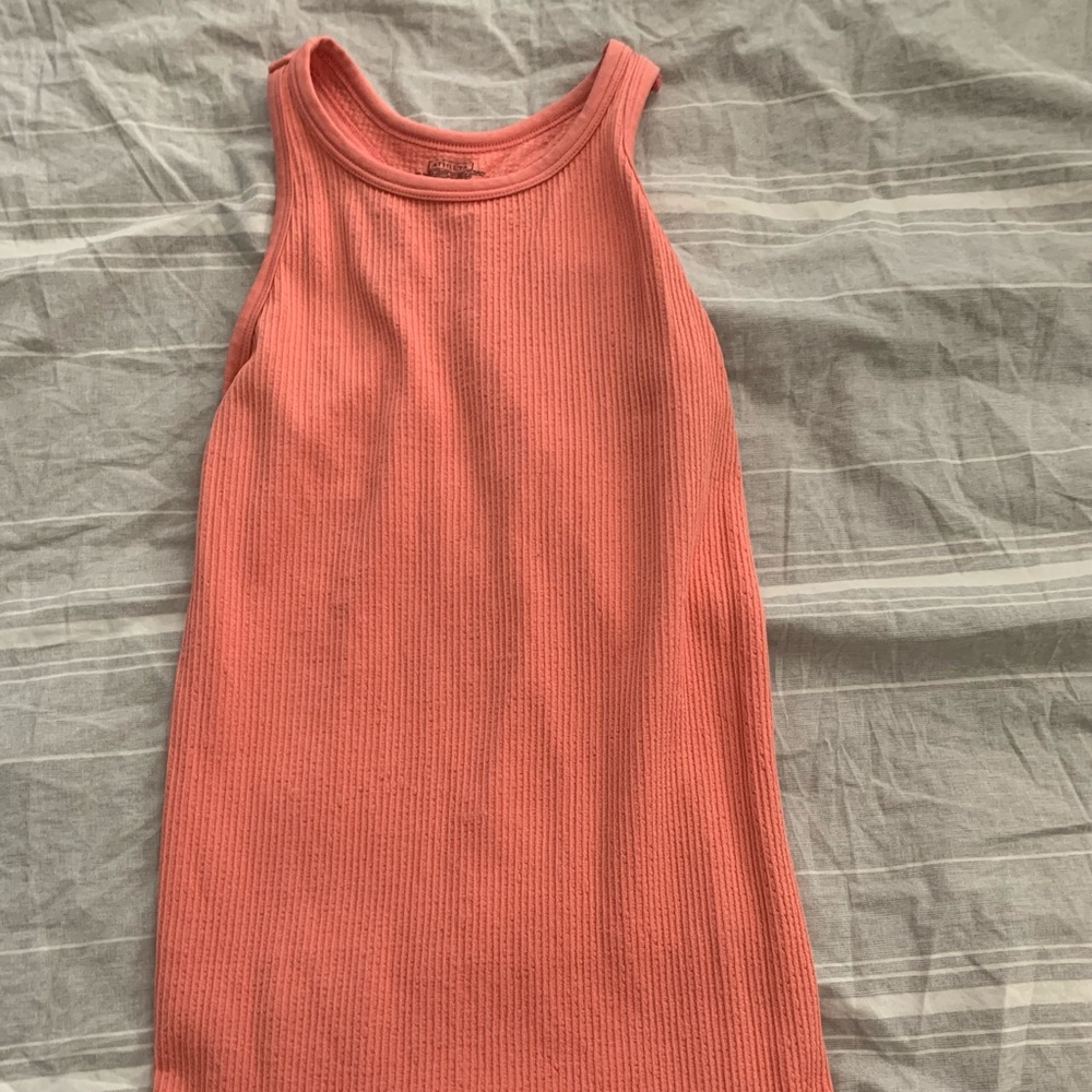 Athleta ribbed coral racerback tank